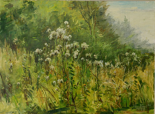 August-Disteln, Öl auf Leinwand, 2014