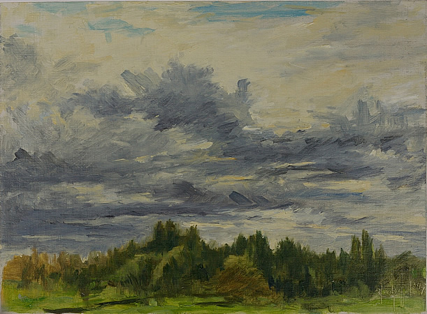 Drohende Wolken, Öl auf Leinwand, 2014