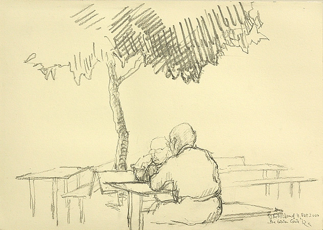 Die letzten Gäste, Bleistift, 2009